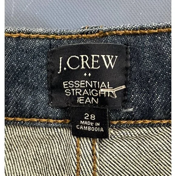 NWOT J Crew Essential Straight Jean in‎ Dark Wash 28 - Picture 4 of 5